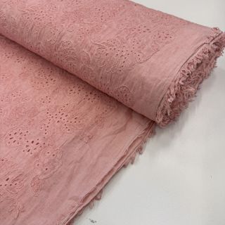 Bawełna VOILE EMBROIDERY Vintage rose