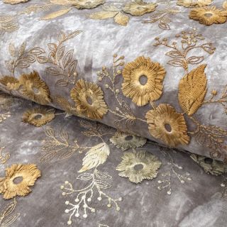 Bawełna TIE DYE EMBROIDERY Poppy design F