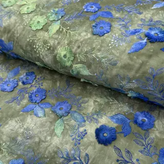 Bawełniana tkanina TIE DYE EMBROIDERY Poppy design B