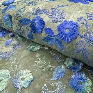 Bawełniana tkanina TIE DYE EMBROIDERY Poppy design B