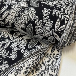 Tkanina dekoracyjna jacquard Valerian allover noir