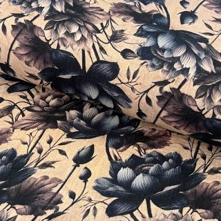 Muślin double Dreamy flowers design B digital print