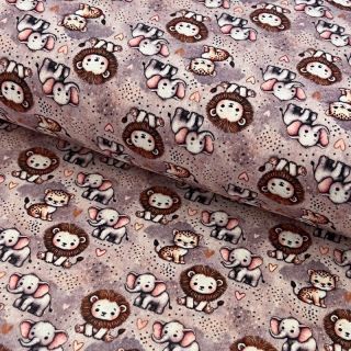 Muślin double Safari buddys design A digital print