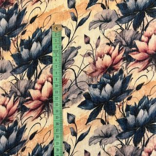 Muślin double Dreamy flowers design E digital print