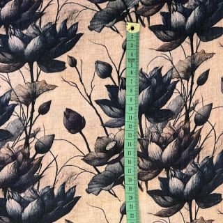 Muślin double Dreamy flowers design A digital print