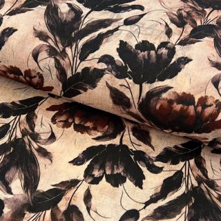 Muślin double Dreamy flowers design F digital print