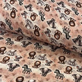 Muślin double gauze Safari buddys design C digital print