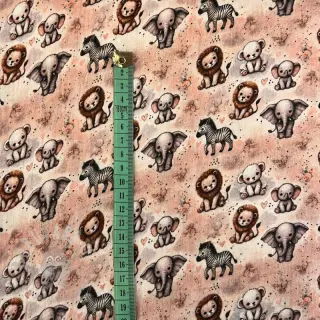 Muślin double gauze Safari buddys design C digital print