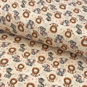 Muślin double gauze Safari buddys design D digital print