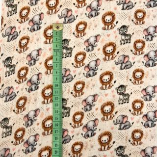 Muślin double gauze Safari buddys design D digital print