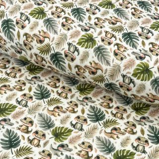 Muślin double Safari buddys design B digital print