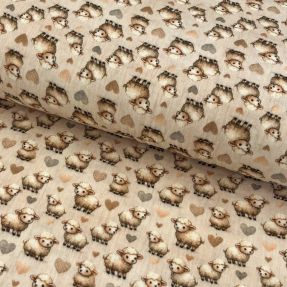 Muślin double Little farm animals design A digital print