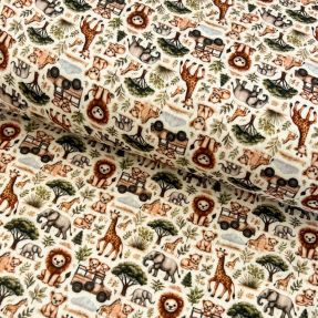 Muślin double Safari buddys design E digital print