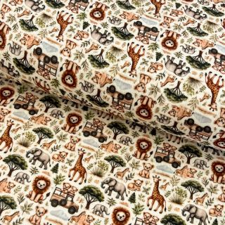 Muślin double Safari buddys design E digital print