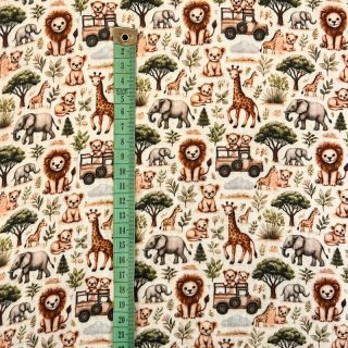 Muślin double Safari buddys design E digital print