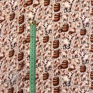 Muślin double Little farm animals design B digital print