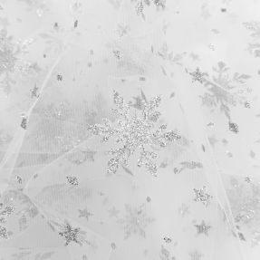 Tyl na TUTU Crystal white