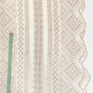 Bavlnená látka EMBROIDERY Lilian beige