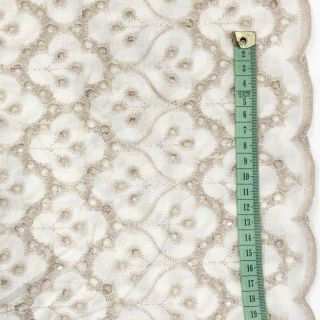 Bavlnená látka EMBROIDERY Lilian natural