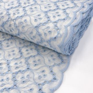 Bavlnená látka EMBROIDERY Lilian blue