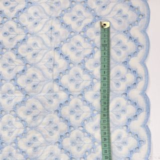 Bavlnená látka EMBROIDERY Lilian blue