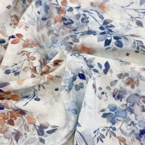 Wiskoza LUREX Fine leaves blue