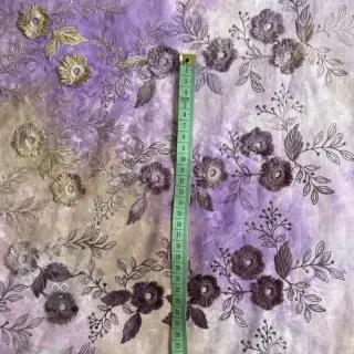 Bawełniana tkanina TIE DYE EMBROIDERY Poppy design J