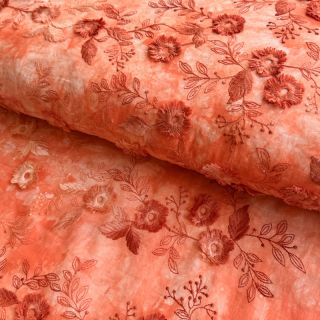 Bawełna TIE DYE EMBROIDERY Poppy design H