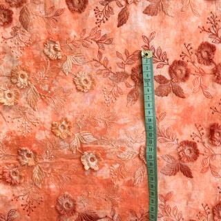 Bavlnená látka TIE DYE EMBROIDERY Poppy design H