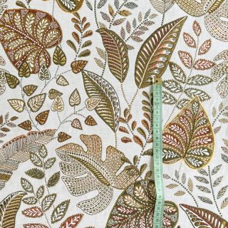 Tkanina dekoracyjna jacquard Euphoria blanc kaki