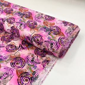 Wiskoza RAYON POPLIN Feathers design G digital print