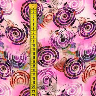 Wiskoza RAYON POPLIN Feathers design G digital print