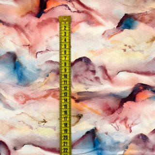 Wiskoza RAYON POPLIN Wavy design A digital print