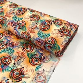 Wiskoza RAYON POPLIN Feathers design D digital print