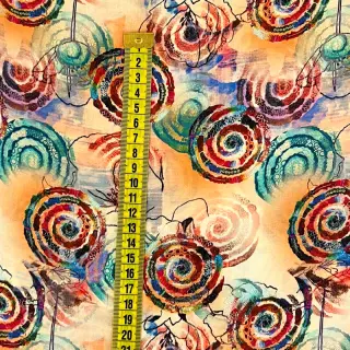 Wiskoza RAYON POPLIN Feathers design D digital print