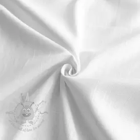 Tkanina wiskozowa z lnem PREMIUM white