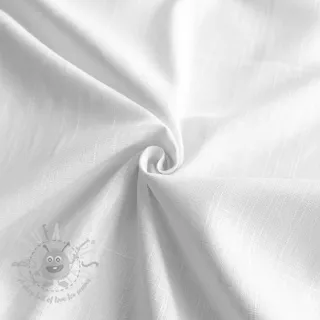 Tkanina wiskozowa z lnem PREMIUM white