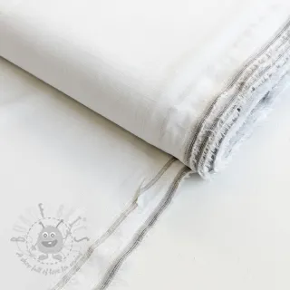 Tkanina wiskozowa z lnem PREMIUM white