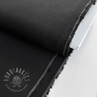 Tkanina wiskozowa z lnem PREMIUM black
