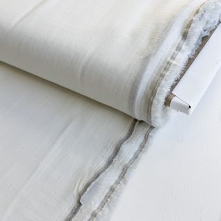 Viskóza s ľanom PREMIUM off white