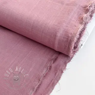 Tkanina wiskozowa z lnem PREMIUM old pink