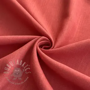 Tkanina wiskozowa z lnem PREMIUM dark coral