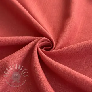 Tkanina wiskozowa z lnem PREMIUM dark coral