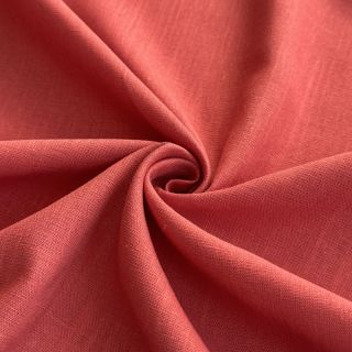 Viskóza s ľanom PREMIUM dark coral