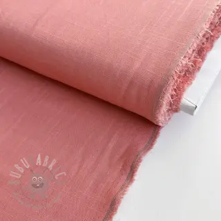 Tkanina wiskozowa z lnem PREMIUM coral