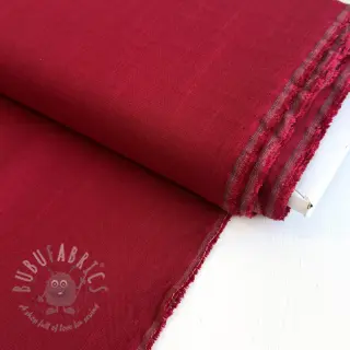 Tkanina wiskozowa z lnem PREMIUM dark red