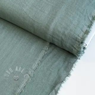 Tkanina wiskozowa z lnem PREMIUM dark old green