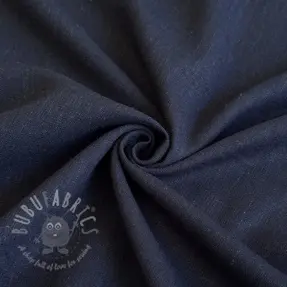 Tkanina wiskozowa z lnem PREMIUM navy blue