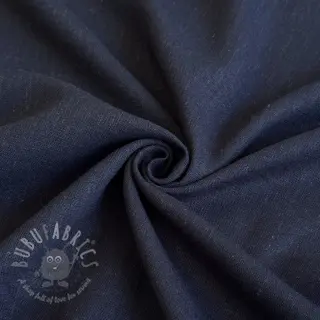 Tkanina wiskozowa z lnem PREMIUM navy blue