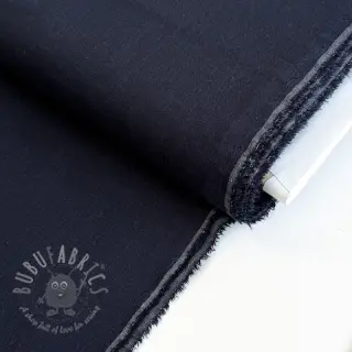 Tkanina wiskozowa z lnem PREMIUM navy blue